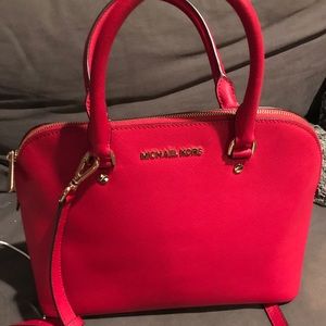 Michael Kors red handbag